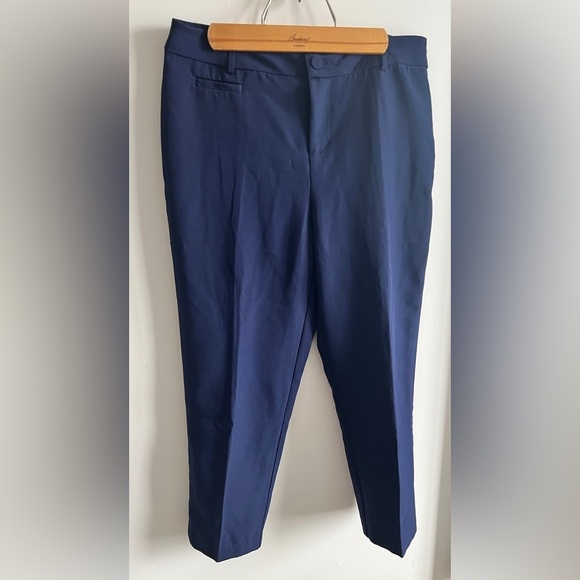 Laundry by Shelli Segal Womens Navy Trouser Work Formal Everyday Casual Pants 8 - Picture 2 of 11